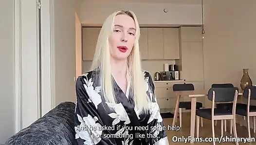 Stiefmutter sagt, keine penetration, hilft mir aber immer noch, zu kommen - sie steckt schwanz in ihre muschi