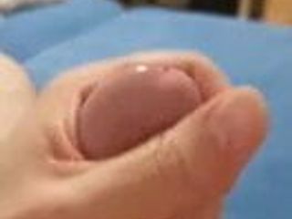 Insane cumshot with long dick on bed