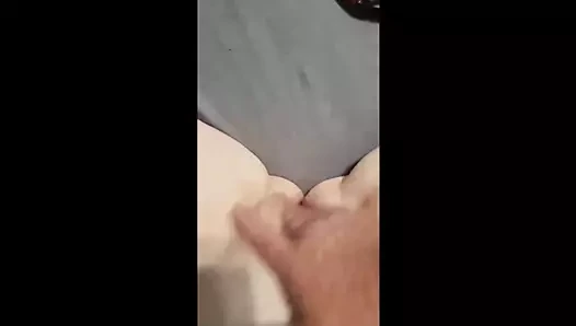 Blindfolded milf in Bondage session with wrists and ankles tied, blowjob, eating pussy juice off his cock.