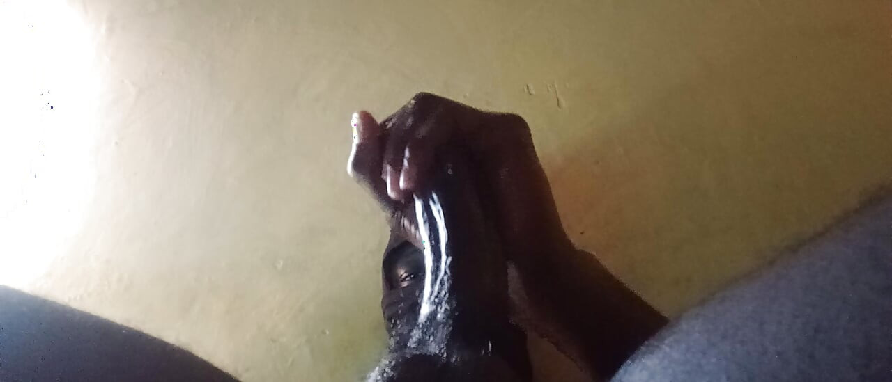 Stroking My Big Black Cock