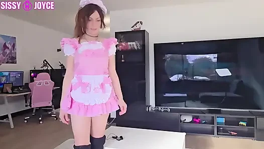 Sissy Trans Girl Maid Can't Stop Fucking