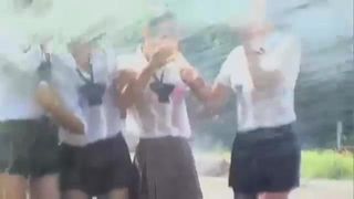 Four Hot Japanese Girls Get Hosed