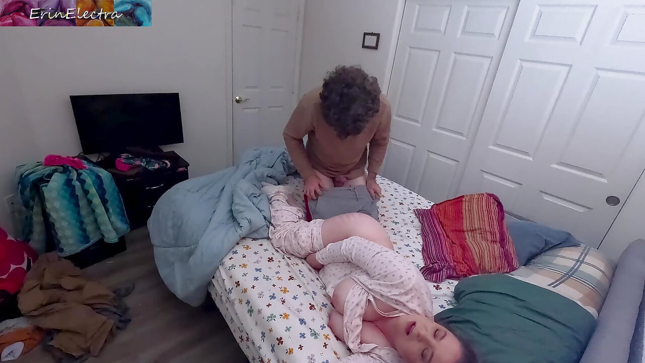 Bare bottom stepsister shares a bed with stepbrother