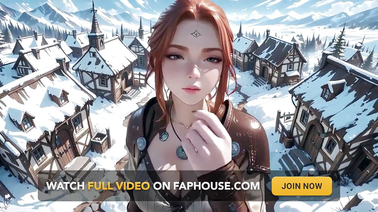 Redhead Warrior in Snow! Forbidden Leather Armor Seduction in Medieval Village. Cold Queen Unzips Her Gear & Goes Wild!