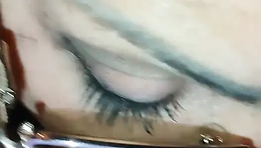 Toller blowjob, sperma in mund und gesicht