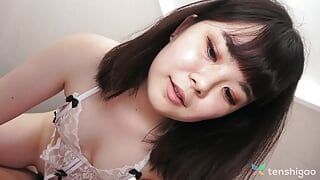 Japanese brunette Ayumi Honda exciting trimmed chick enjoys fuck with lover.