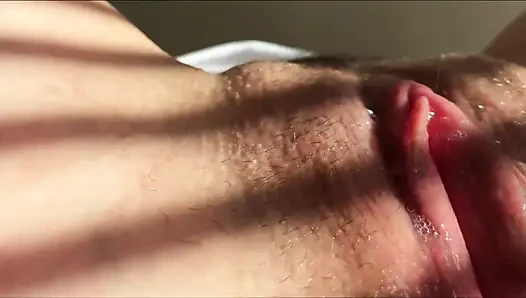 Gentle Kisses on My Pussy Made It Wet. Soft Sex and Female Orgasm Close-up