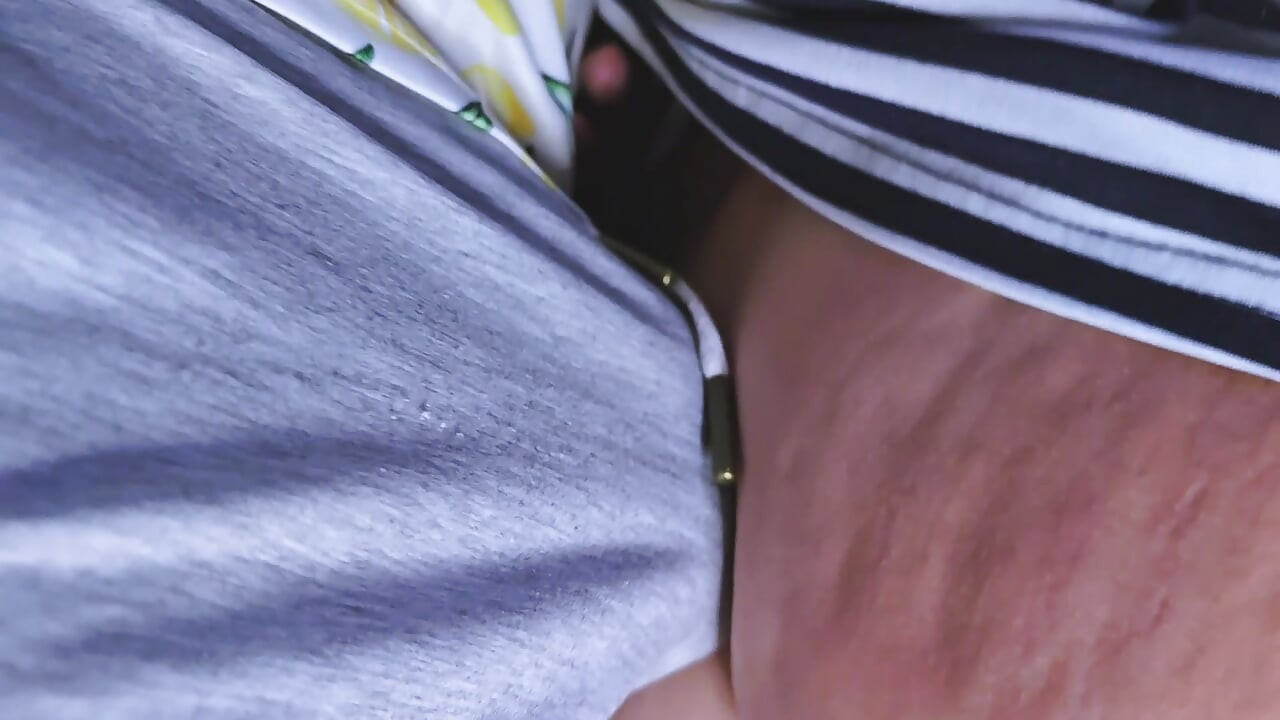 Stranger Guy Touching Her Pussy in She Subway. She Wears No Underwear in Transport