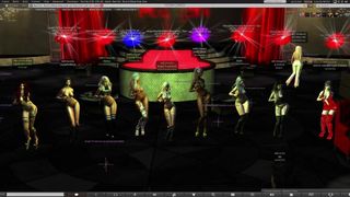 Bad girl metal y rock stripclub bailando en Second Life