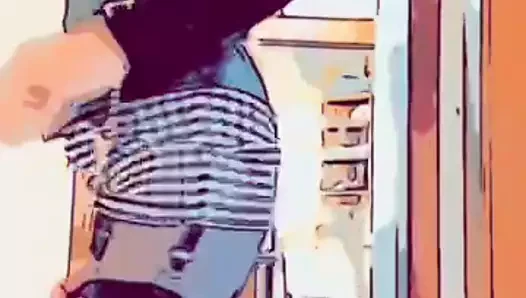 黑白小礼服脱了