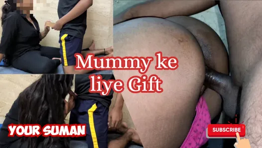 Stepson give a gift to her mummy with lots of love and sex