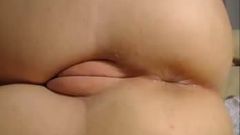 Closeup của mập mạp Cameltoe âm đạo ngón danh đít chật âm đạo