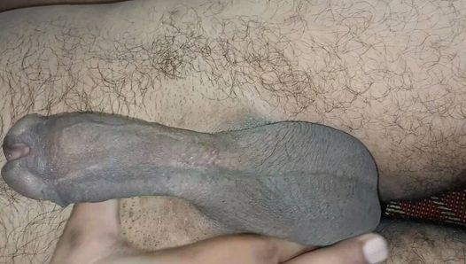 boy playing with big black cock