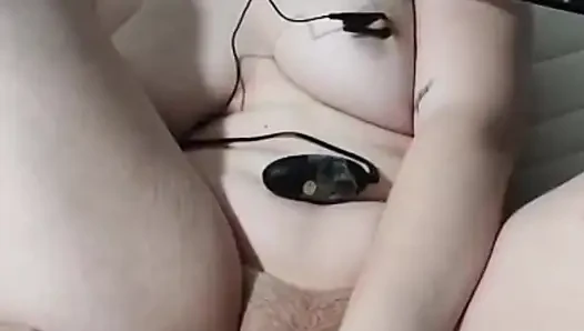 Solo: sesi bdsm hardcore (masker, kerah, spreader bar, elektro, vibrator & dildo besar)