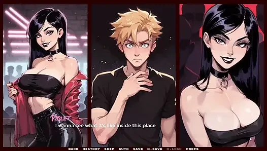 My New Girlfriend  Taboo Hentai Game  Ep.40 Goth Girl Blowbang in the Toilet!