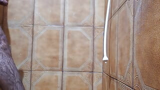 Taking a shower