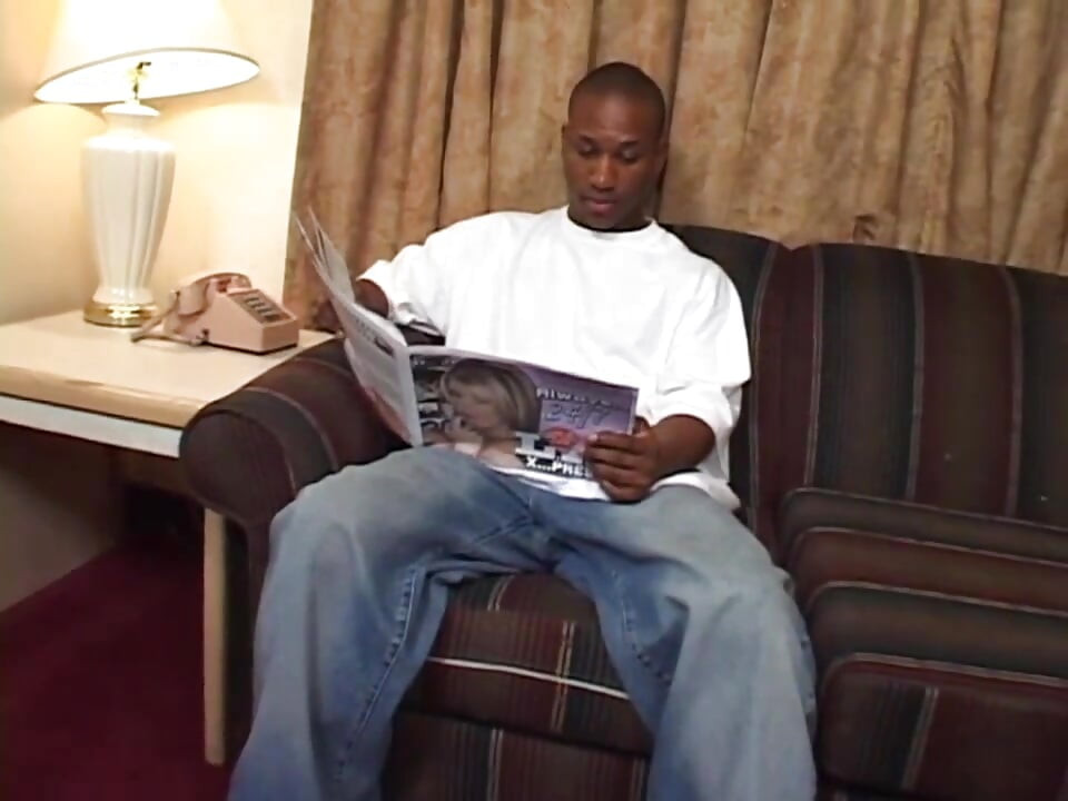 Huge black cock sucking in the bedroom...just sucking and little pussy penetrated