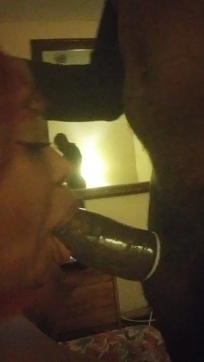 Black BBW giving head
