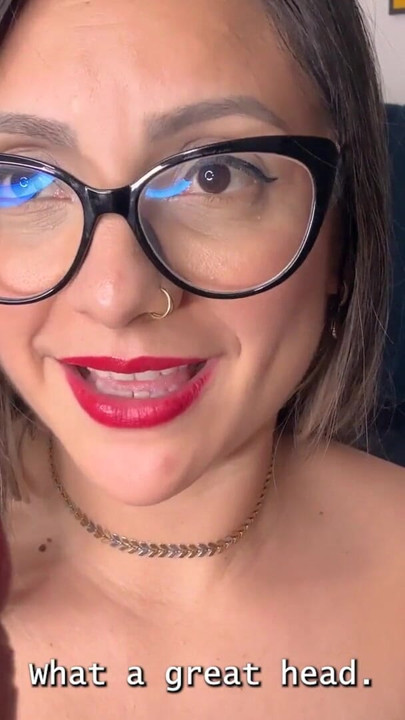 Big-titted babe performs JOI in Spanish with subtitles in POV | Clip 1