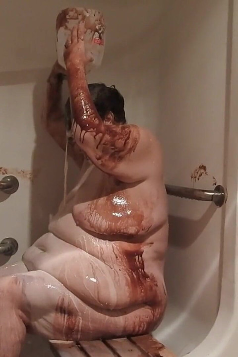 Bbwchocolate Milk Messy Play Then Wash It All Clean!