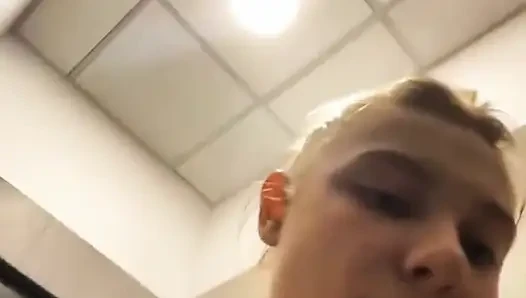 Public Blowjob with a Lot of Saliva