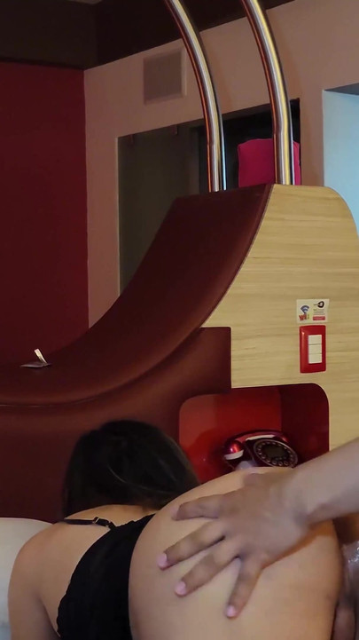Captivating moment from "Big stepbrother finds me alone in the room and makes me his whore"