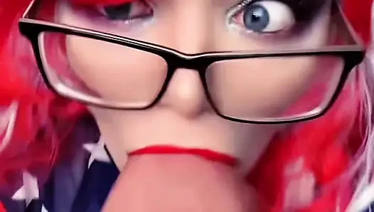 Murica Bimbo Blows Military Vet
