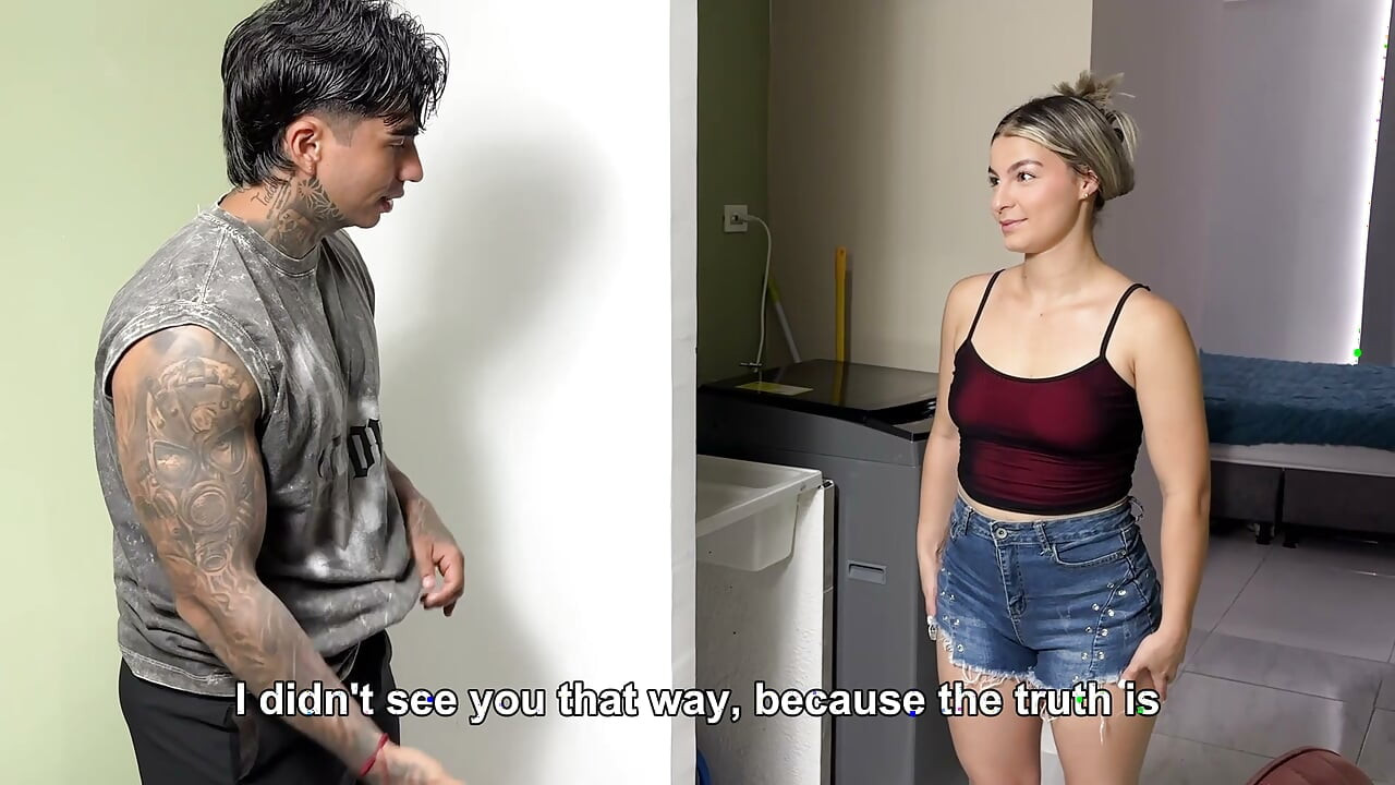 It caught me: my flatmate caught me in the washing machine and we ended up fucking