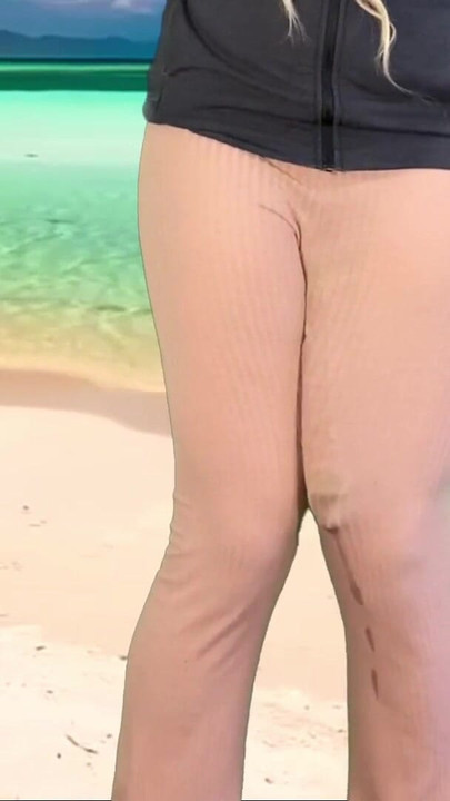 Must-share moment from "Monster cock shemale cums in pants on public beach"