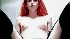 Redhead cum from anal caged