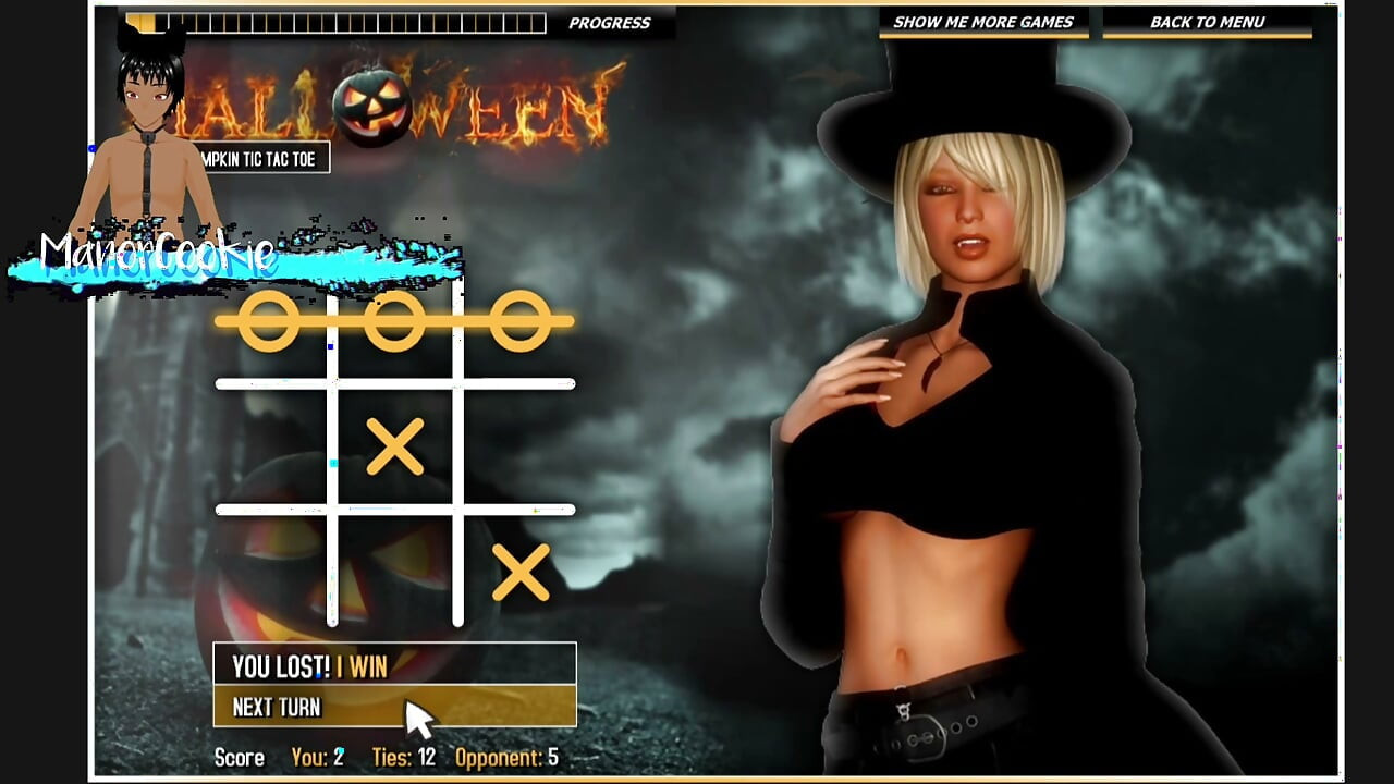 Halloween Hot Pumpkin Tic Tac Toe - This game is the worst.