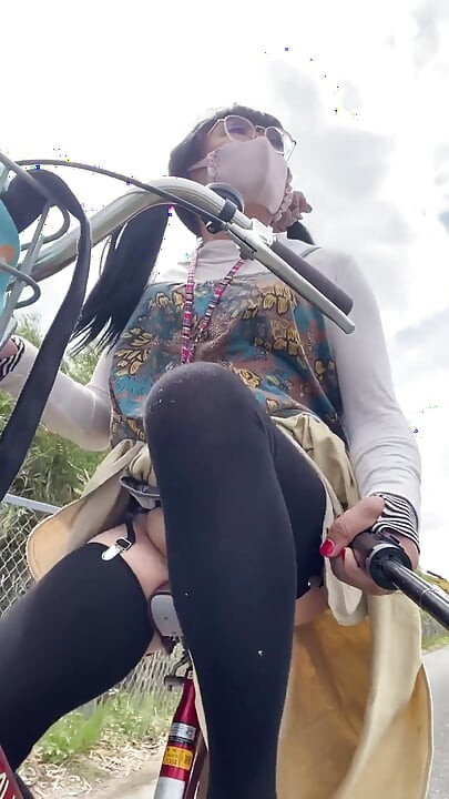 No. 241 Cycling with My Pussy on Full Display