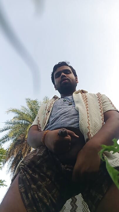 Suddenly in morning my cock feel very horny that's why I come to forest to alone fun
