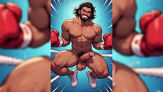 Çıplak erkekler boks sanatı