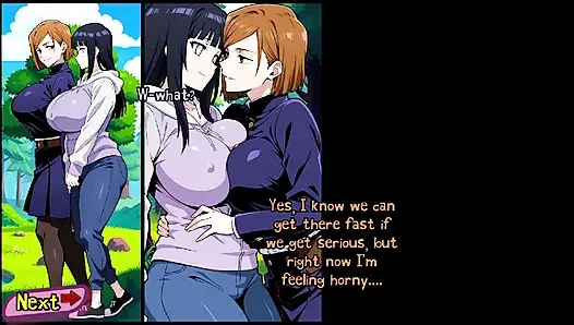 Lesbian Scene - Fucking Hinata Hyuga and Nobara from Jujutsu Kaisen