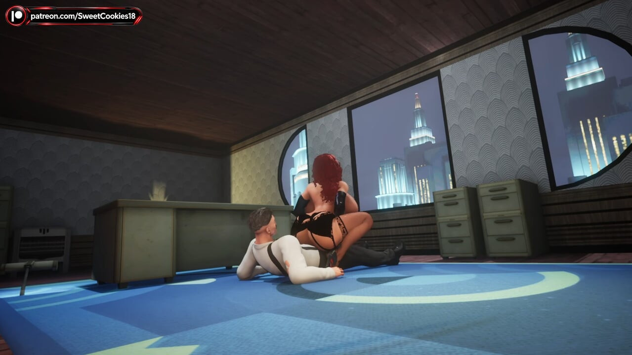 Detective Interrogates Busty Redhead Hard in His Office