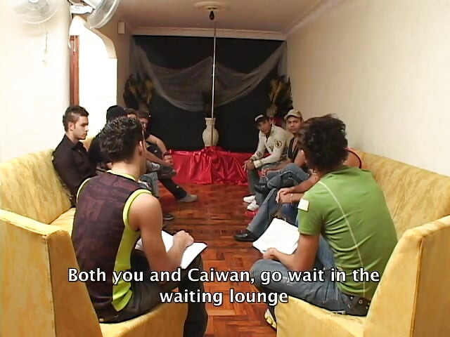 Couple of Latin Dudes Emanoel Blay and Juan Carlos Enjoy Having a Bit of Navy Cake After Models Shooting Tryouts