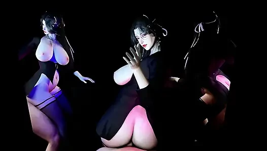 Die dicke möpse beschwören, 3d-animation, hentai