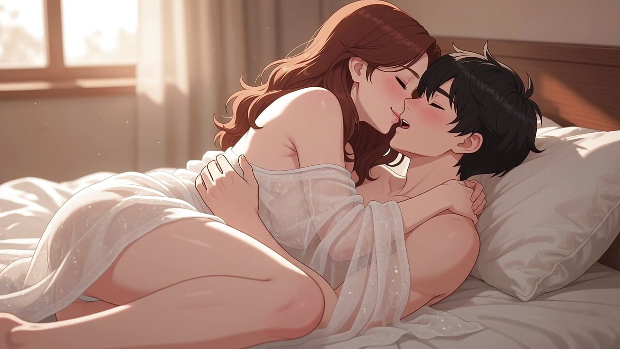 The stepson came back from university and he had a great time with his stepmom
