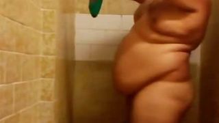 Chubby in the shower