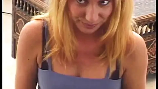 Blonde Whore Slammed by a Big Black Cock