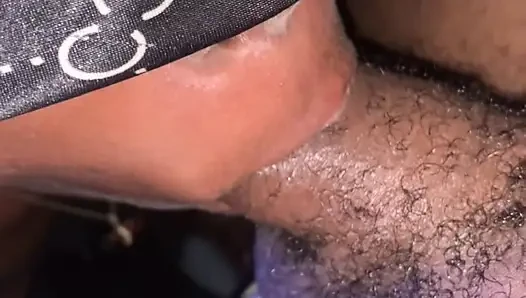 Amature Ebony teen Sloppy Sucking Huge cock  DSL  Before getting juicy Pussy Fucked