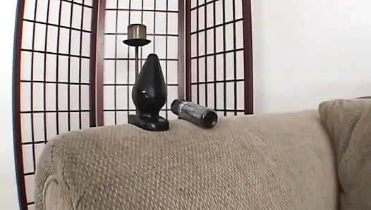 Horny Slutty Blonde for Two Big Cocks