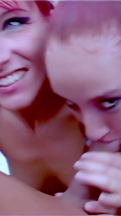 Spanish Threesome Outdoor - Lola Bella & Angie Kiss Hardcore Action | Clip 2
