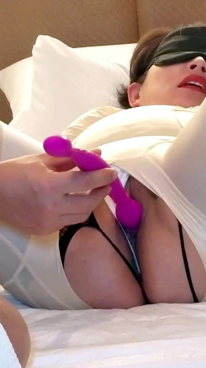 Curvy Mature Masochist in Body-shaping Lingerie Thoroughly Caressed with Adult Toys