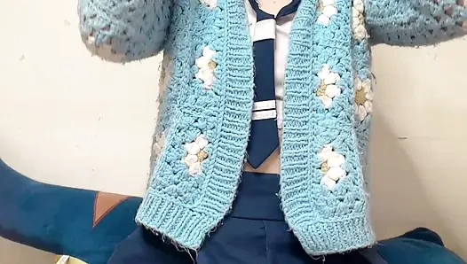 Hana Trägt Schulmädchen Cosplay Für Ihre Neue Arbeits-sex-cam