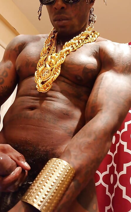 Bbc Worship Hallelujah Johnson - Just Dick and Cock with A Cumshot -  Tall Dark Chocolate Muscles Tattoos Hunk