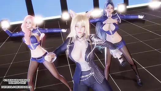 MMD  TWICE - Talk that Talk  Ahri Seraphine Kaisa Sexy Kpop Dance League of Legends Hentai Uncensored 4K 60FPS