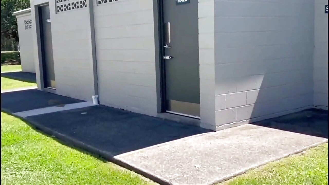Dogging a Random Stranger in a Public Restroom