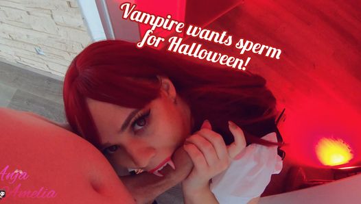 ¡Vampiro quiere esperma para halloween!